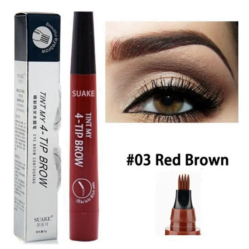 3D 5 Color Waterproof Natural Eyebrow Pencil - Beauty4You