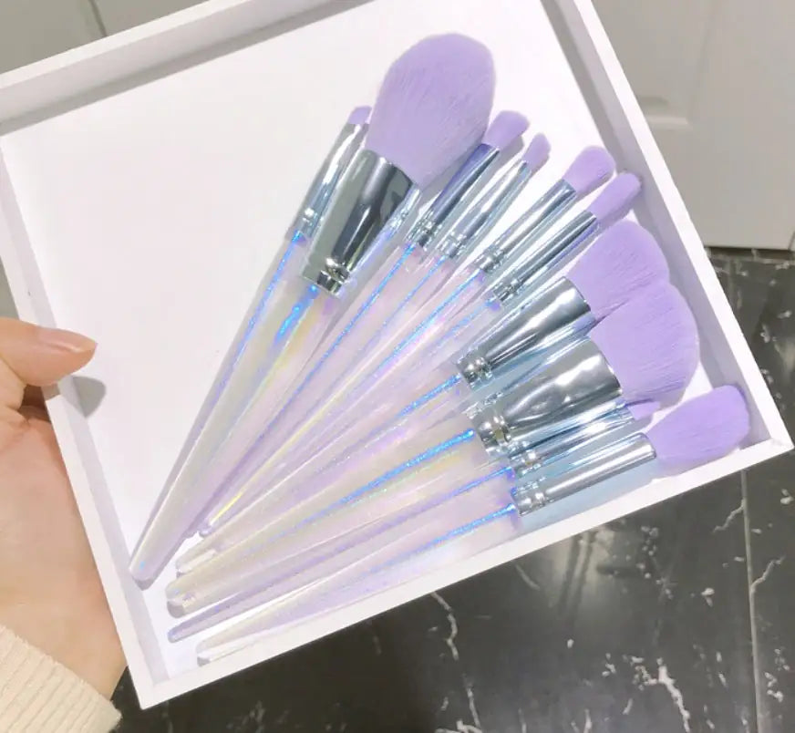 Purple Makeup Brush Set - Beauty4You