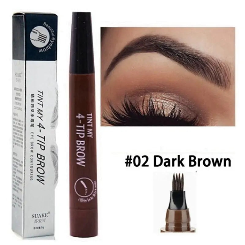 3D 5 Color Waterproof Natural Eyebrow Pencil - Beauty4You